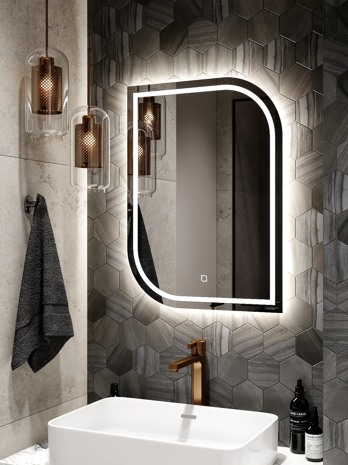 Зеркало навесное Z-17 с подсветкой