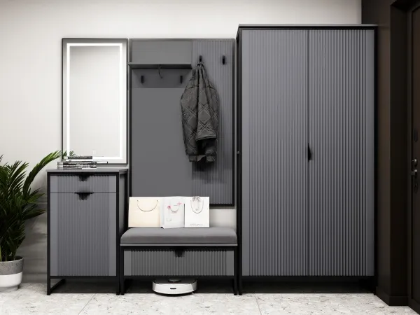 Подушка "Нора" прихожая Графит