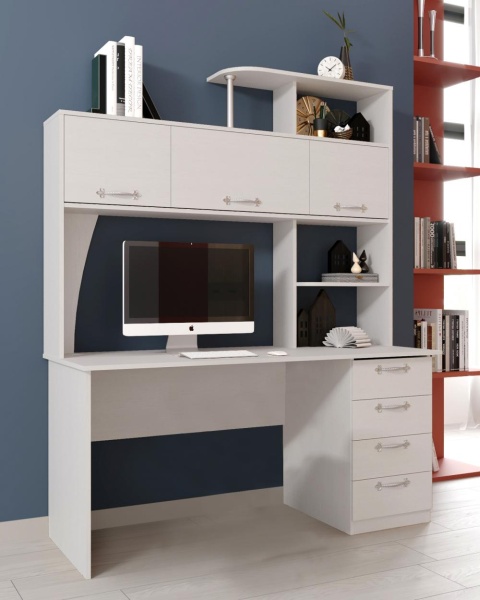 Стол компьютерный "СК-11" Бодега белая